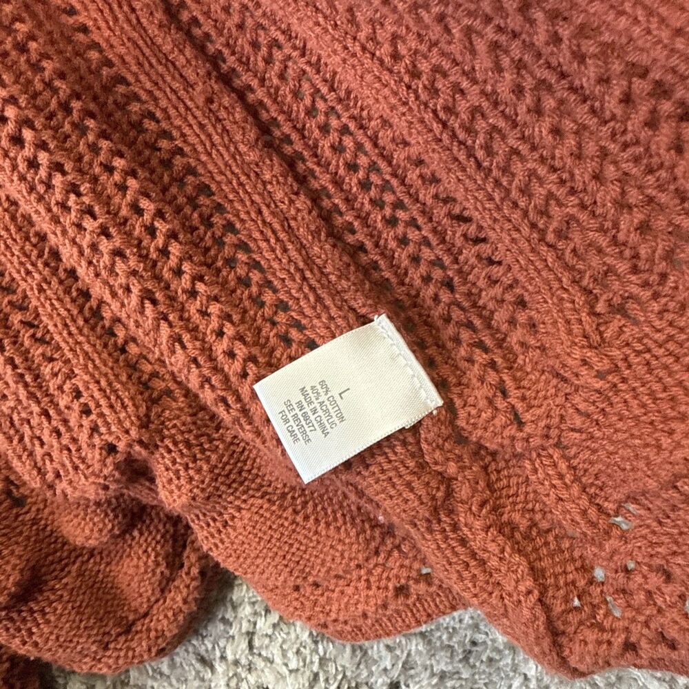 Vtg Dressbarn Women’s Open Cardigan Sweater Flare Sleeve Large Hippie - Picture 8 of 16